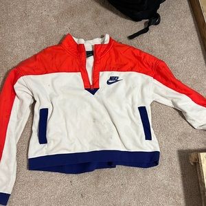 Nike vintage cropped zip up